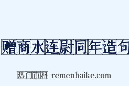 赠商水连尉同年造句是什么意思的图片